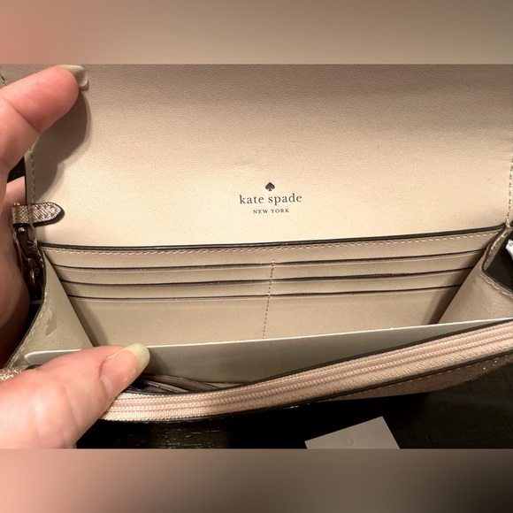 Kate Spade Rose Gold tinsel glitter wristlet - NWT - Picture 5 of 9